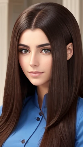 Beautiful Baal Teshuva woman medium hair focus on face