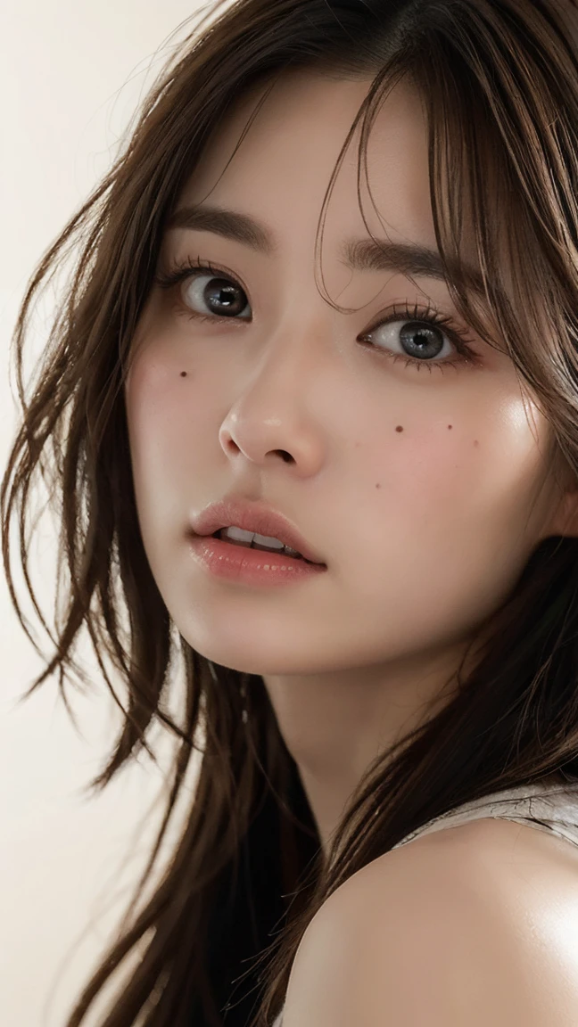 ((masterpiece:1.4, Highest quality)), ((masterpiece, Highest quality)),  (Photorealistic:1.4),  Professional Lighting, Physically Based Rendering, very cute, Big eyes, Highly detailed eyes and face, Beautiful eyes in every detail, (Beautiful Japanese Girl:1.3),  Face Focus,bangs