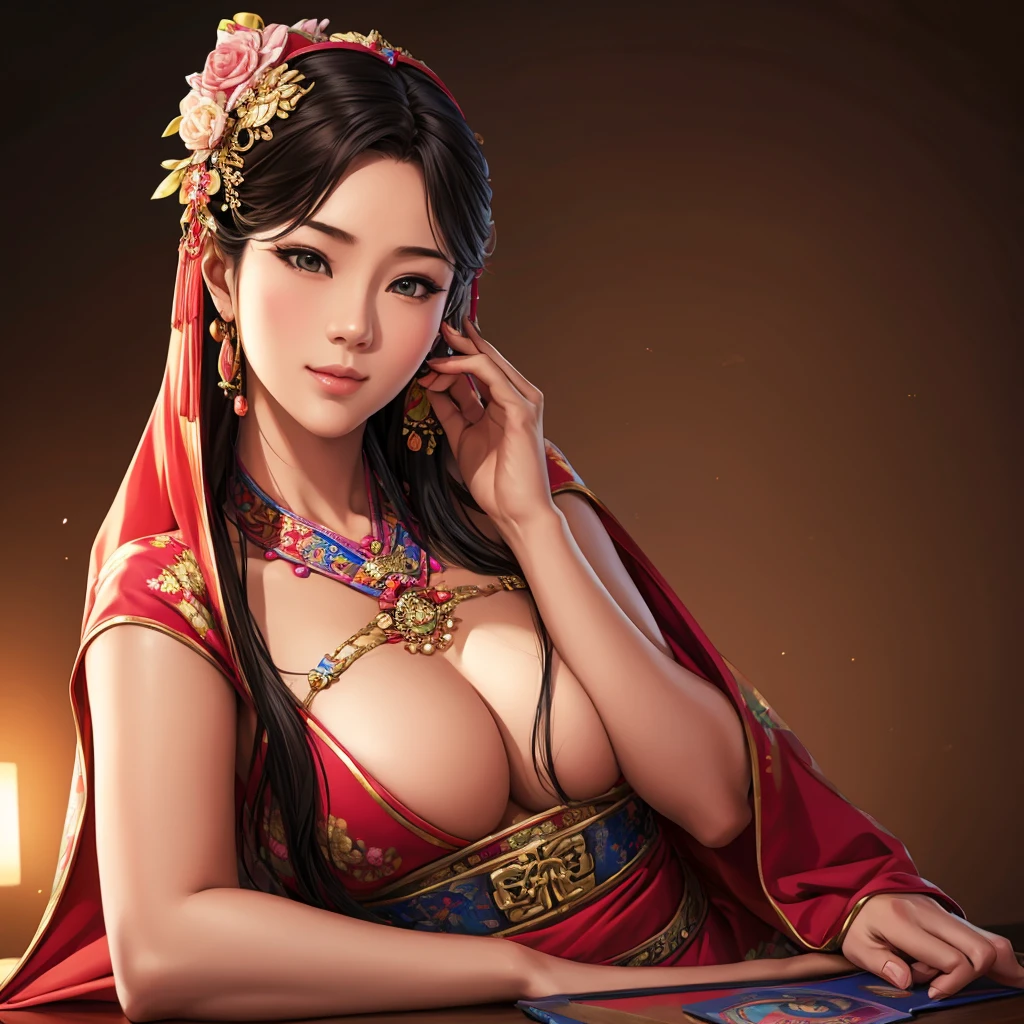 Top quality, masterpiece, 1 名girl,girl, Ancient Chinese costumes, Pretty face all over, (realistic drawings:1.3), Edge lighting, (High Detail Skin:1.2), 8K UHD, Digital SLR Camera, high quality, high resolution, 4K, 8K, Bokeh, absurd, Optimal ratio:Four fingers and one thumb, (real:1.3), Small face, 可爱的一个girl, , Mid-chest, ,palace