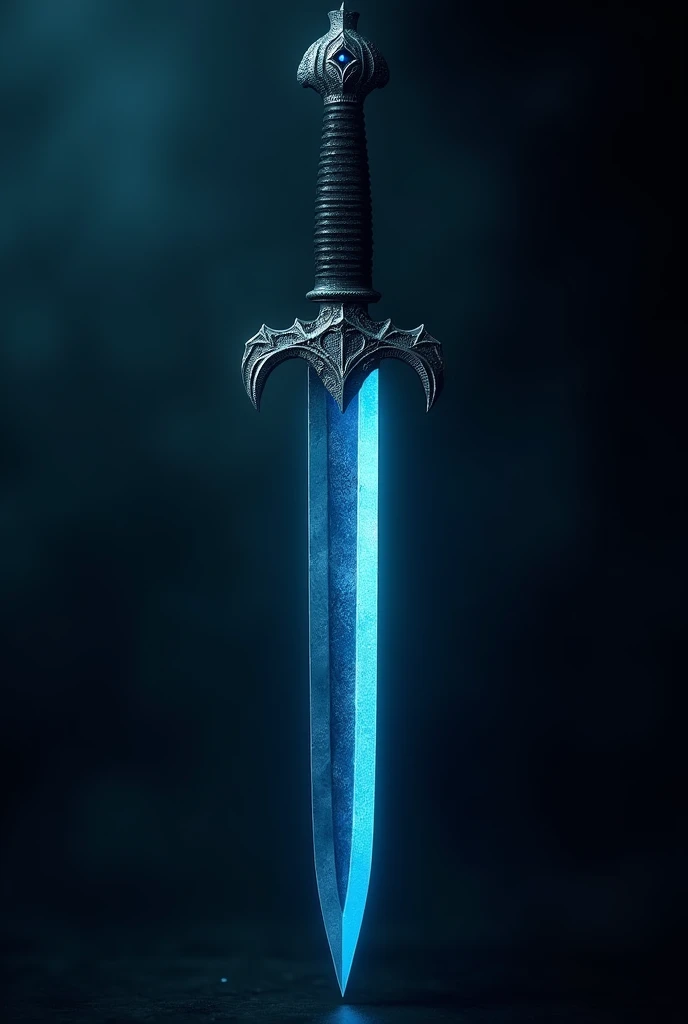 a blue-eyed dagger, ultra-detailed, realistic, highly detailed, intricate details, photorealistic, 8k, sharp focus, studio lighting, 3d render, volumetric lighting, dynamic lighting, cinematic lighting, cold color palette, moody lighting, dramatic lighting, chiaroscuro lighting, high contrast, dramatic shadows