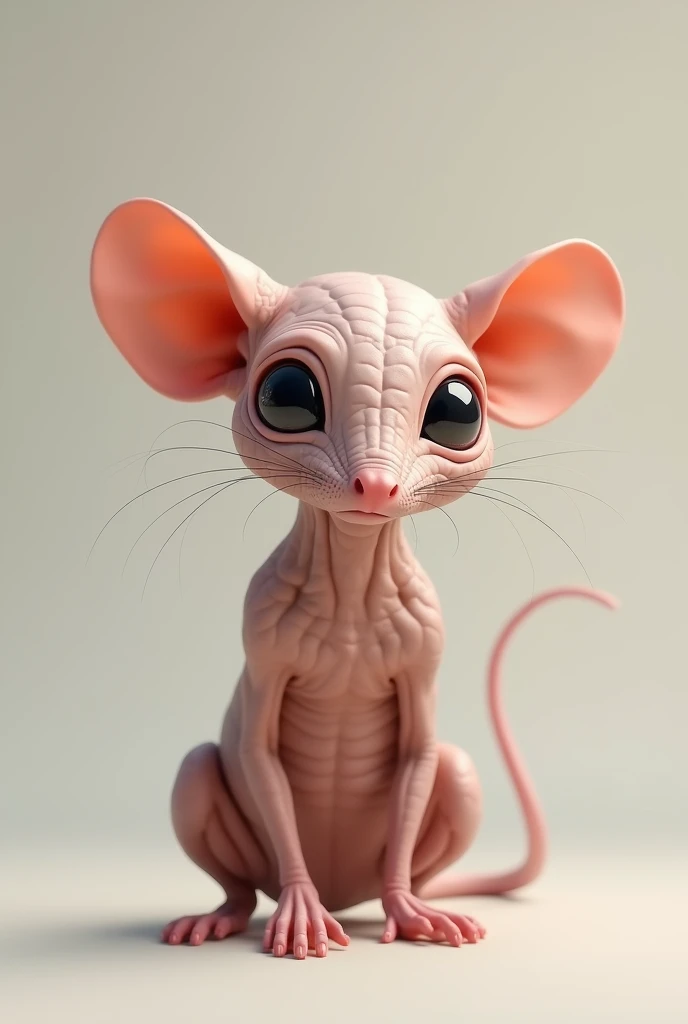A hairless mouse