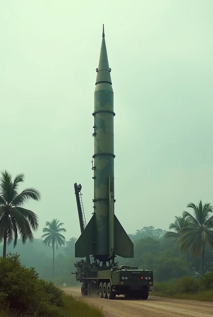 A Soviet missile in Cuba, against a background of tensions between the United States and the USSR