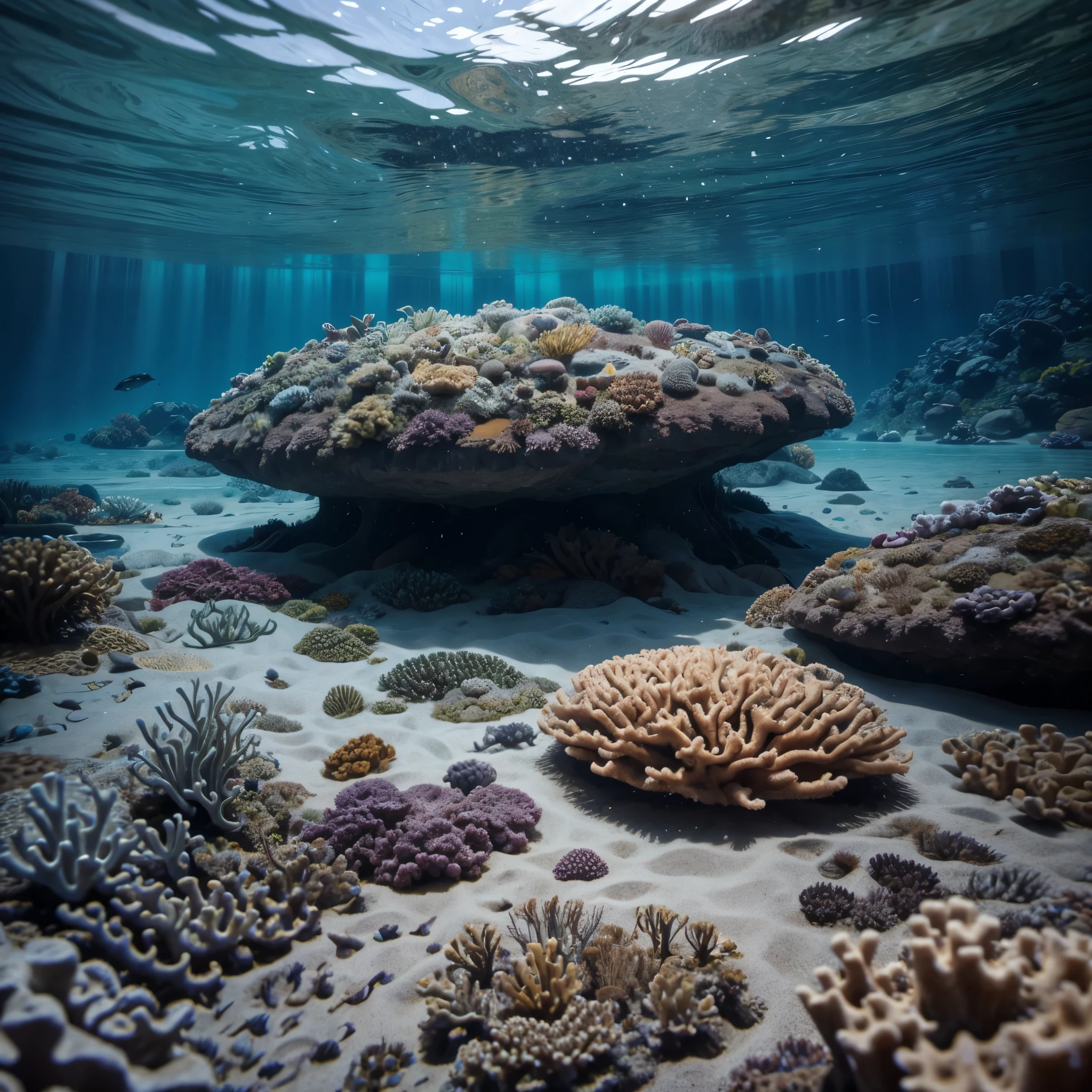 SEA BED WITH MANY FANTASTIC ANIMALS
