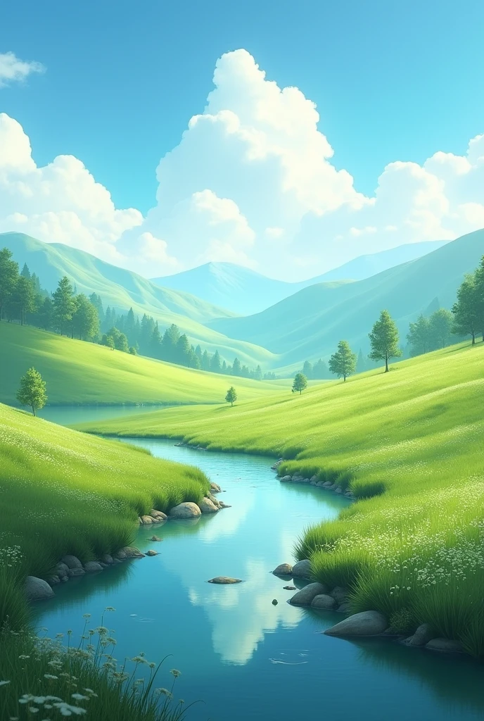 A Quiet Place, Very pleasant, beautiful, calm, landscape. Reality, 8K Ultra HD, Studio Quality, 超realism, Maximum detail, Large target, Post-Processing, realism, Photoshop, photography, detail, Cinema Lighting, landscape, panoramic, landscape, Ray Tracing, cinema4d