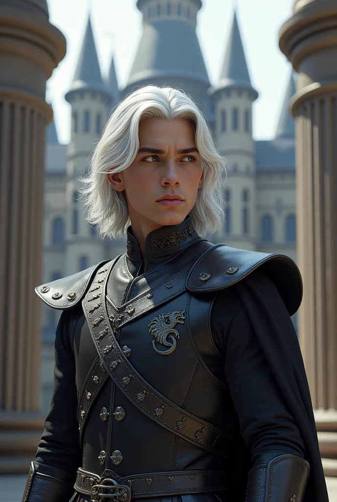 A male member of the Targaryen family with platinum hair, age 23. 
