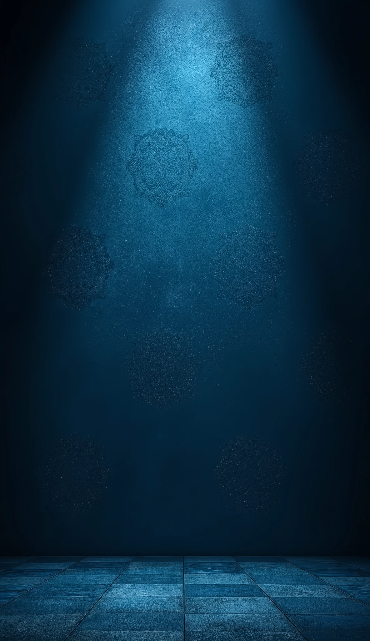 Blue wallpaper, dark, cinema