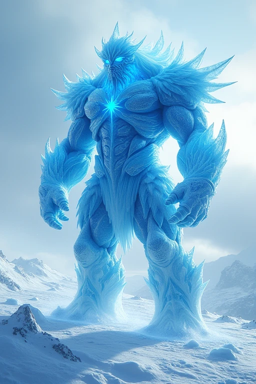 His powers are ice, his appearance is blue, his roar is blue, and the stage is the Antarctic.