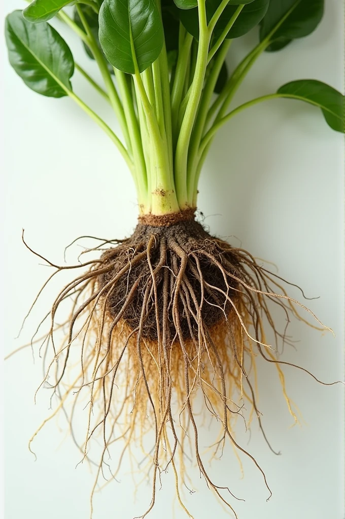 When the roots reach 2,5 cm. about the length, cut at 2 cm. from the end of each root with the scissors.