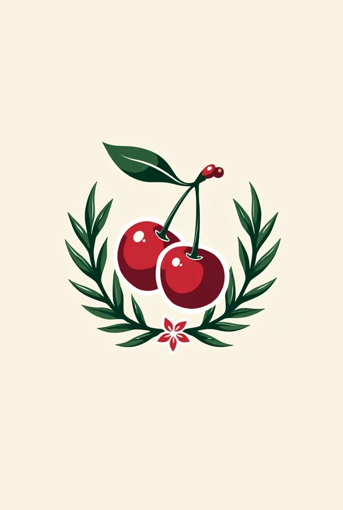 Cherry and rosemary logo for a masculine company