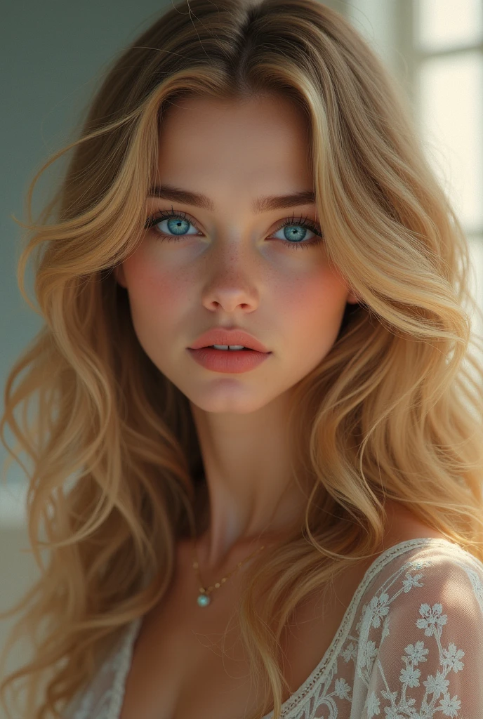 Drawing blonde curly hair blue eyes