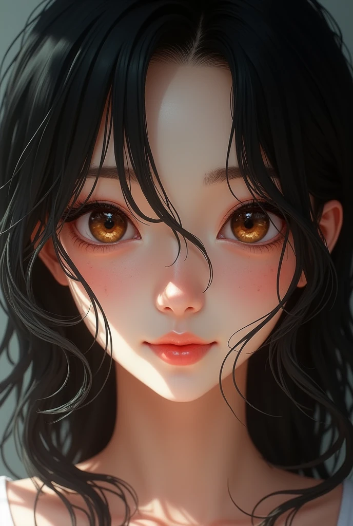 Prompt
japanese, sexly, deep BLACK hair Real-life detailed pores、Natural freckles、
Fine lines、Emphasizes skin texture and shows fine pores on cheeks、A faint freckle on the bridge of the nose、目尻にFine lines
そよ風でわずかに乱れた前髪、
Shiny black hair、Natural curl at the end of the hair Eye reflection、Detailed depiction of eyelashes、
Slight wrinkles around the eyes、The fine pattern of the pupil. The pupil reflects light.、Long natural eyelashes、
Slight wrinkles at the corner of the eyes、The fine patterns of the iris and subtle changes in facial expression、Natural smile、
Relaxed face、Fine muscle movements that express emotions A gentle smile with the corners of the mouth slightly turned up、
Relaxed forehead、Slight asymmetry in eye muscle movements that express emotions、Small scars、
Natural moles、Unique features: Left eye is slightly smaller、
あごにSmall scars、A noticeable mole on the right cheek. Photographed in natural light.、Soft Shadows、
Subtle changes in highlights and shadows、
Reflection of lightNatural light from a window、Highlight on cheekbones、
首筋にSoft Shadows、Reflection of light in hair Hair blowing in the wind、Natural gloss、
Slightly messy hair、Hair Fine TextureNegative Prompt Nude, naked
