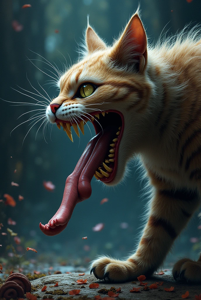 Feral, furry, panting, cat , detailed paws, 5 fingers each paw, 1 tongue, 1 feline penis, 1 anus, 2 testicles, detached 1 tail, fluffy cat, after orgasm, vivid colors, realistic , white background, cum in ass, cum on floor, cum on penis , realistic feline penis, seductive
