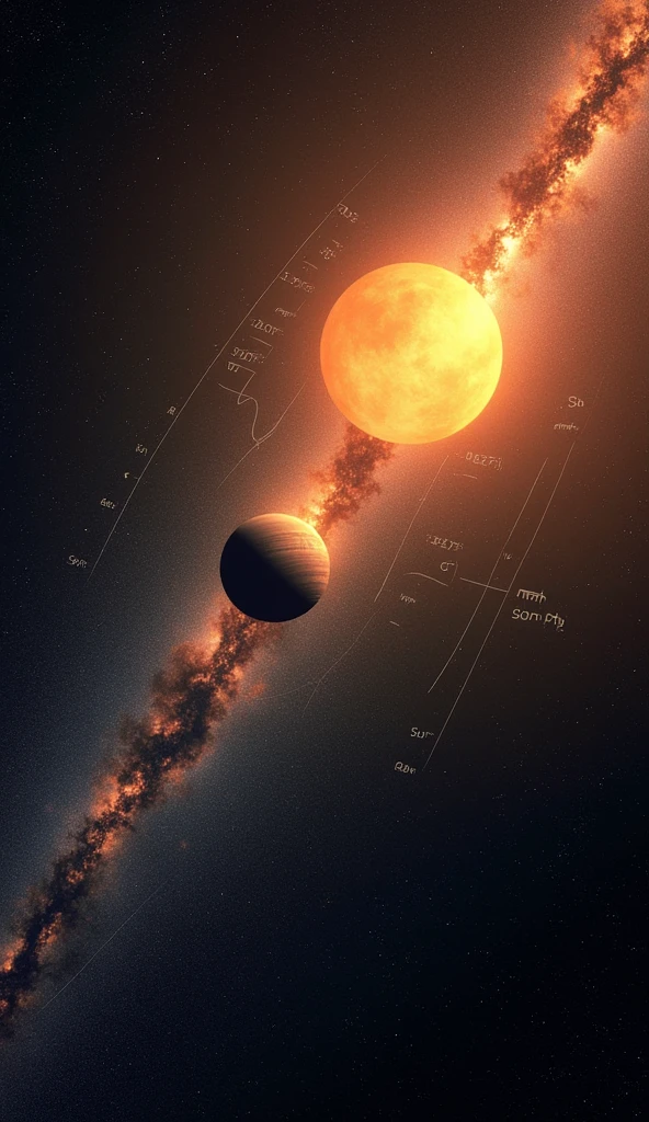 Venus, Earth’s Mysterious Twin": Illustrate Venus alongside Earth in a cosmic comparison. Emphasize the similarities in size but highlight Venus’ unique retrograde and slow rotation. The image can feature timelines or planetary arcs to show how Venus’ day outlasts its year, with visual cues explaining the backward sunrise and sunset on Venus.