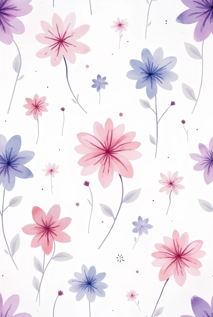 Watercolour flowers seamless repeatomg pattern