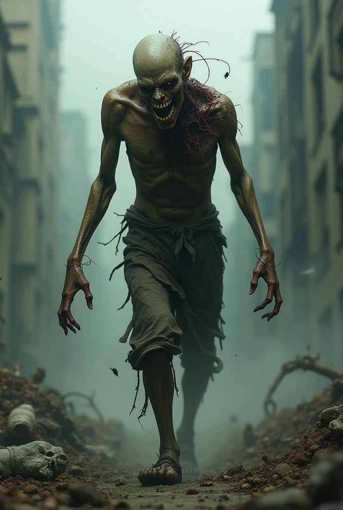 A rotting zombie