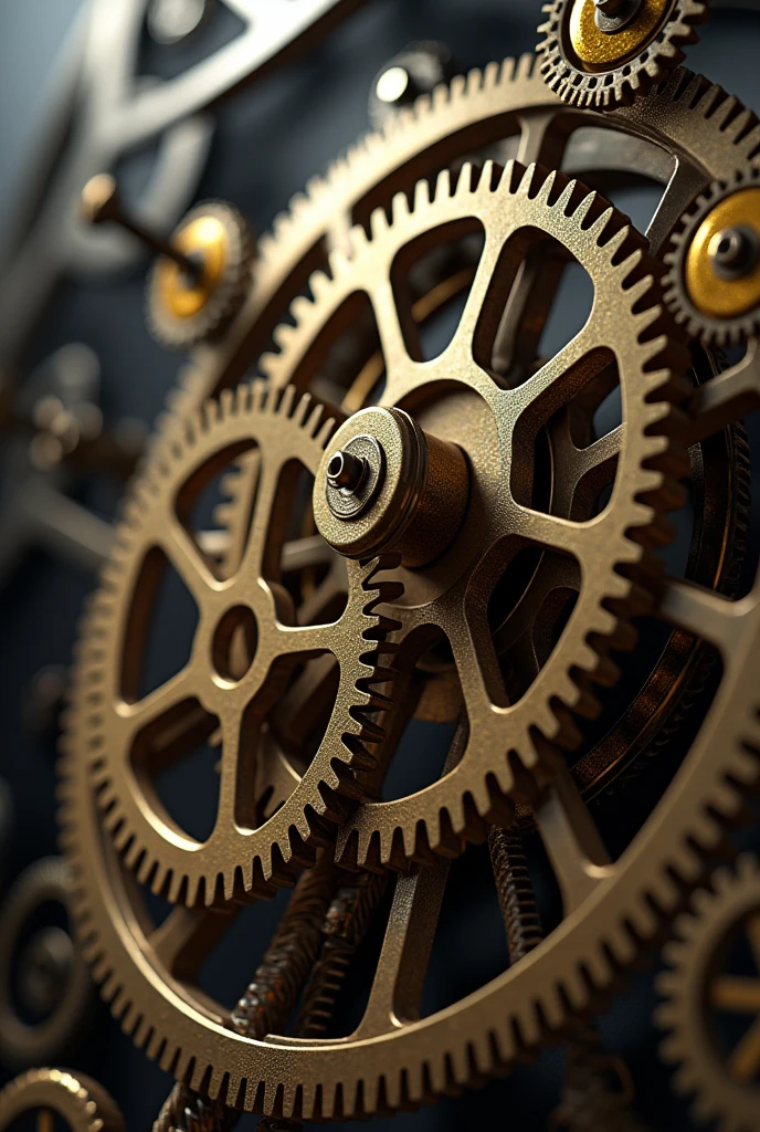 gear running inside a clock