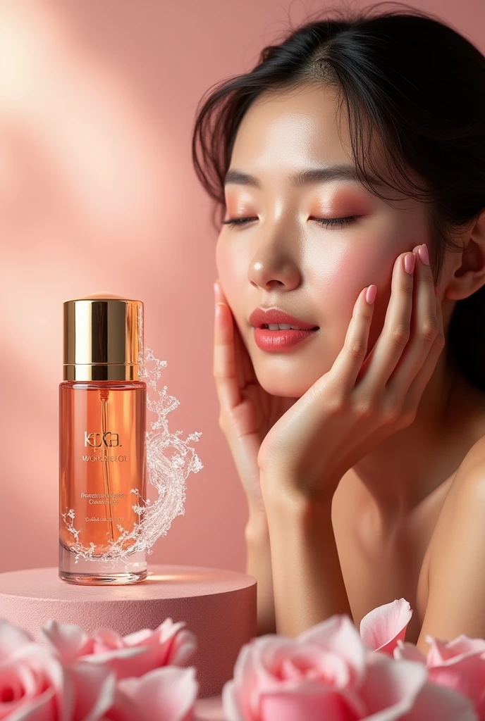 **Content สำหรับ ROSE ESSENCE NOURISHING CLEANSING OIL 4-in-1 (pictureและmessageภาษาไทย):**
**picture:**
- pictureขวด ROSE ESSENCE NOURISHING CLEANSING OIL วางบนพื้นผิวหรูหราที่มีดอกกุหลาบเรียงรายล้อมรอบ
- pictureการใช้งานของผู้หญิงที่มีผิวกระจ่างใส ชุ่มชื้น กำลังล้างหน้าด้วยน้ำมันทำความสะอาด
- เพิ่มกราฟิกที่แสดงให้เห็นถึงโมเลกุลขนาดเล็กที่ซึมซาบลึกเข้าสู่ผิว
**message:**
**"Make cleaning your face more than just washing your face.!"**
With innovation from France, ROSE ESSENCE NOURISHING CLEANSING OIL 4-in-1 is not