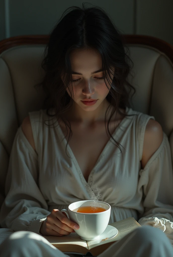 I want an image of a sedentary young woman