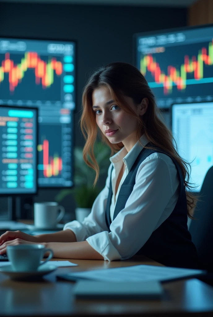 Binance Trader girl picture