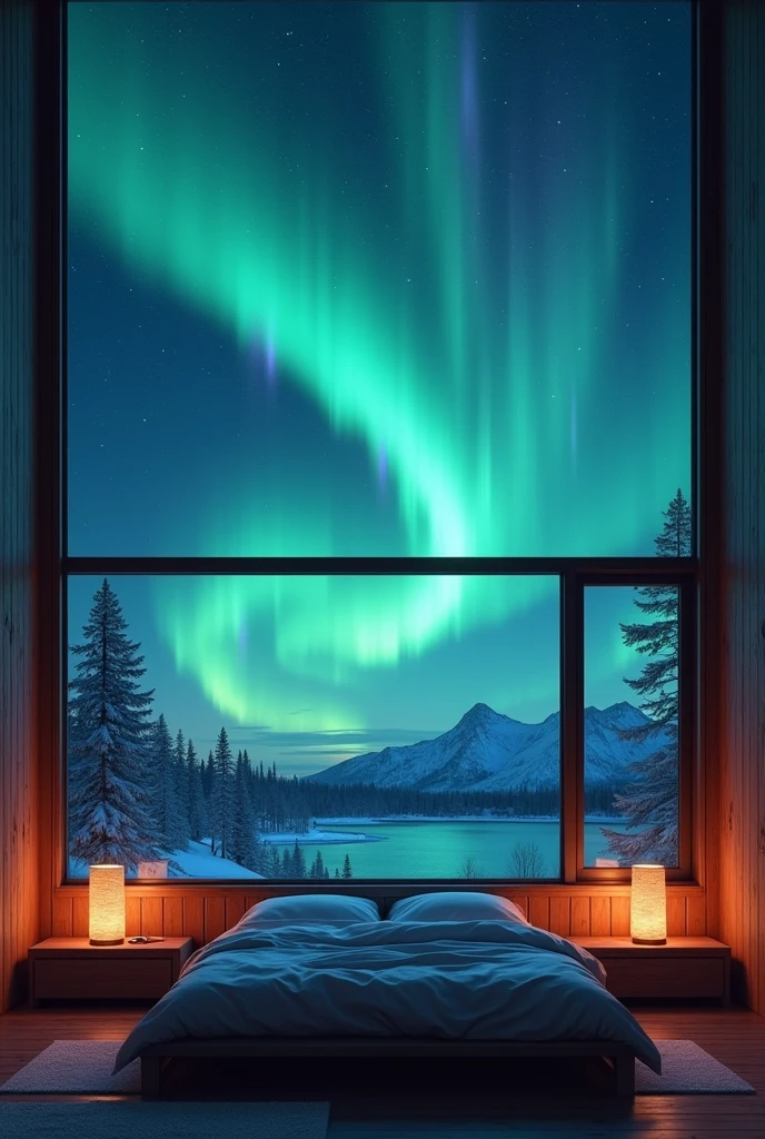 You can see the Northern Lights。Gorgeous Bedroom。unmanned。