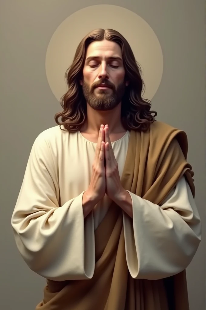 generate image of jesus christ looking forward praying