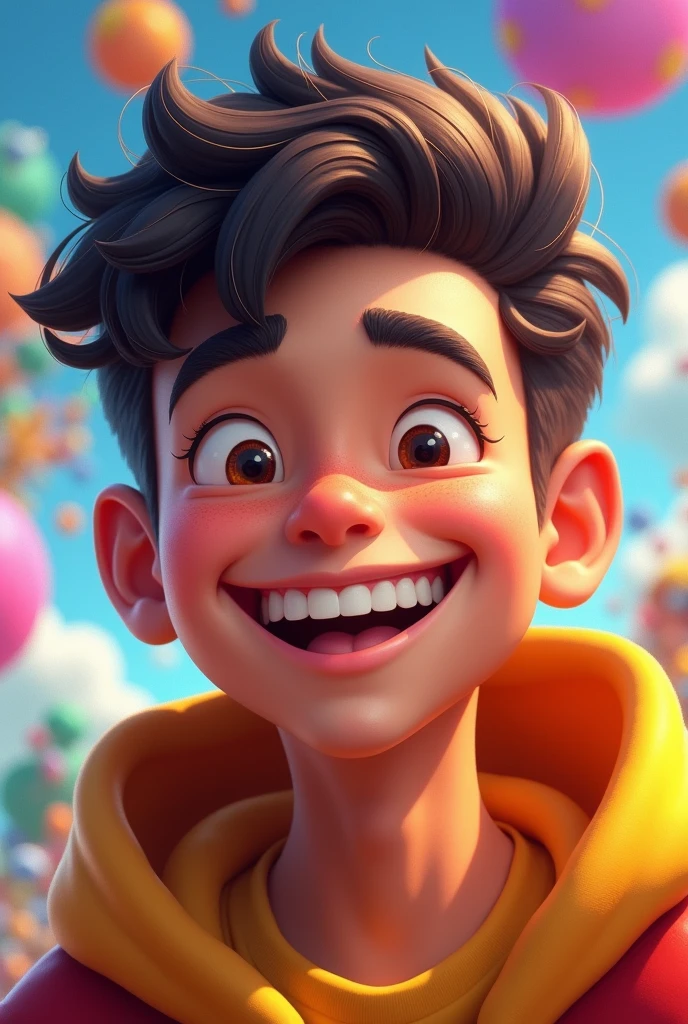 make a picture of the smiling YouTuber super xandão 