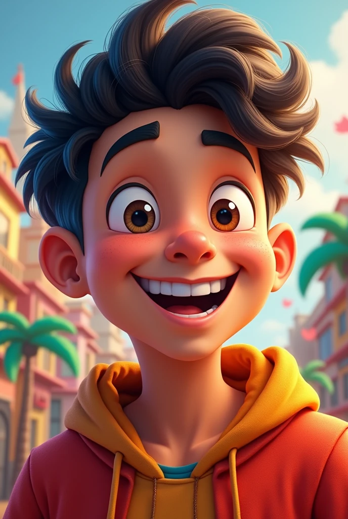 make a picture of the smiling YouTuber super xandão 