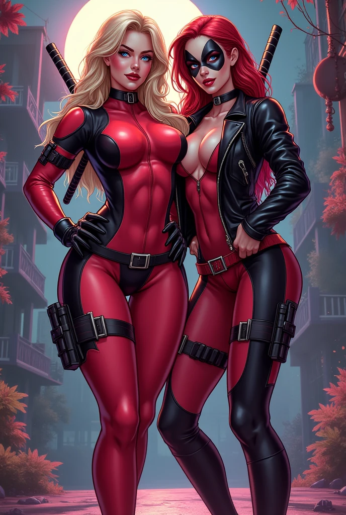 Ladypool y gwenpool culona y tetona posando sexy