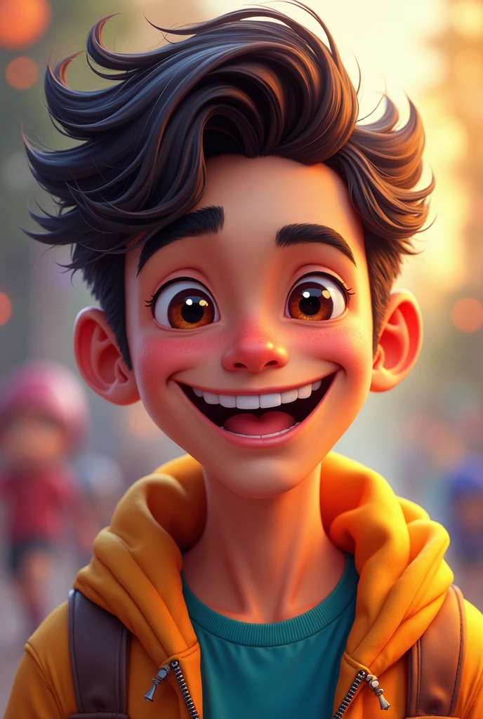 make a picture of the smiling YouTuber super xandão