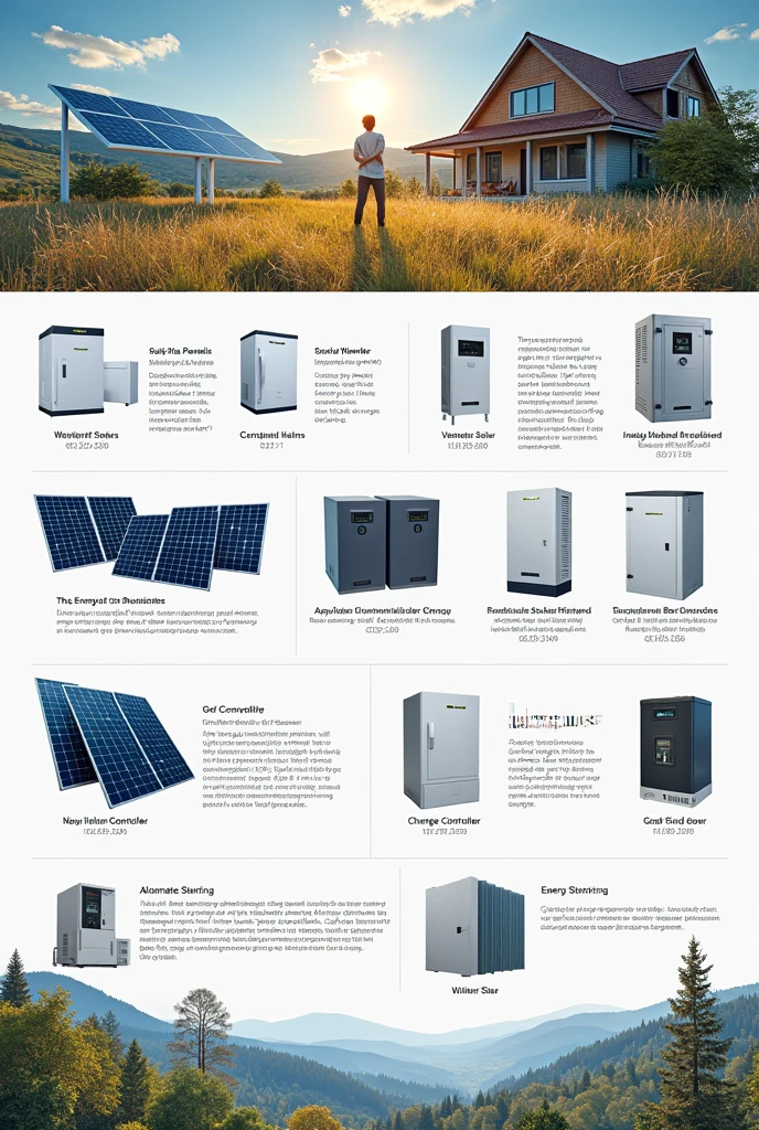 Marketing of components required for solar energy generation.