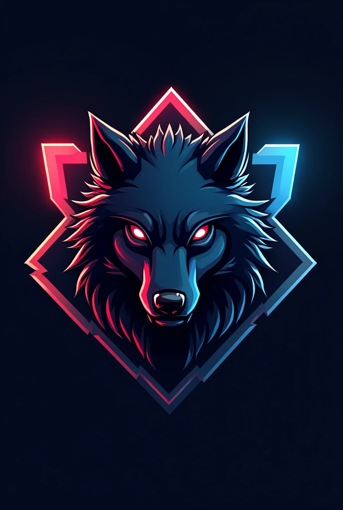 A gaming logo with a wolf in it