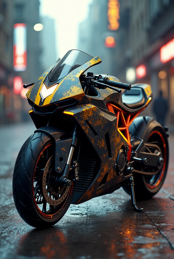 Electric motorcycle with a punk design