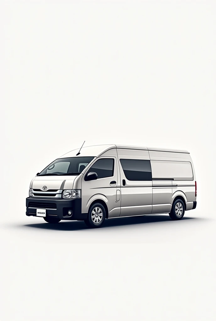 Transport company logo with Toyota Hiace minibus and Toyota Hilux pickup 