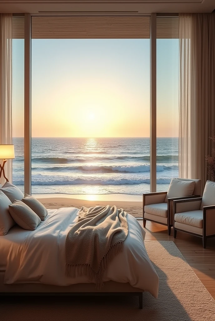 Gorgeous beachfront bedroom with beautiful ocean views