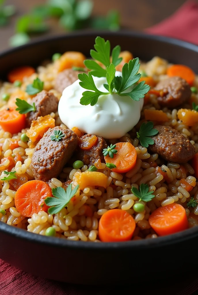 the Uzbek national food i.e plov