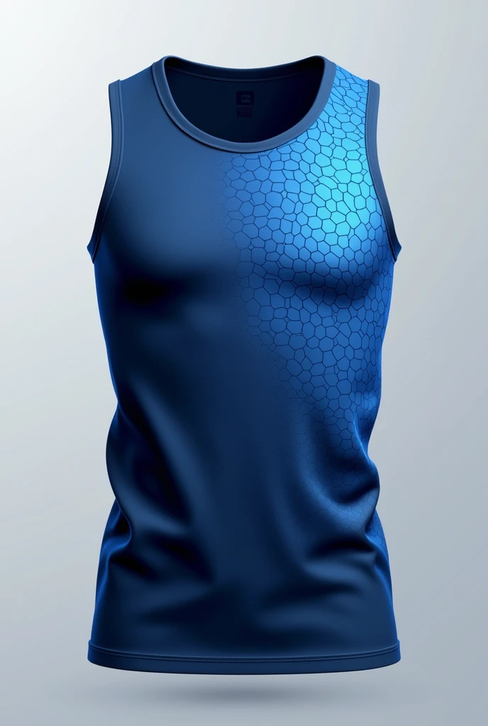 Men's blue honeycomb gradient tank top