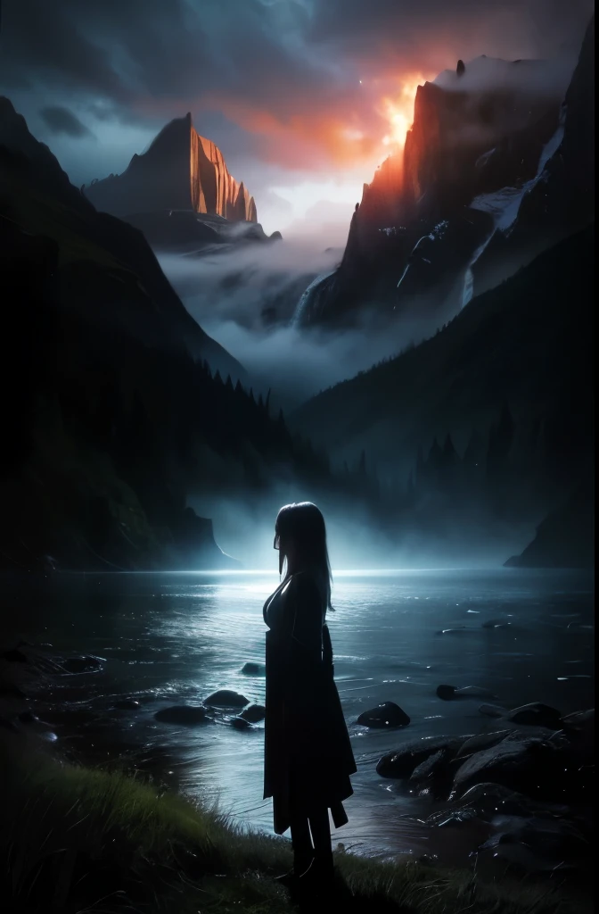 Ultra-realistic, sexy mana (A vivid portrait),(Prompt B:Beautiful and dreamy landscape painting),(Prompt C:Dark and gloomy abstract painting)