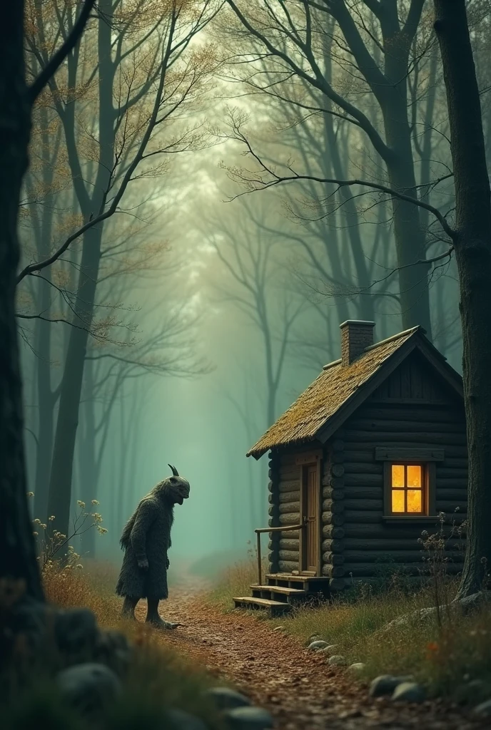 The creature slipped silently between the trees, cautiously approaching the small cabin. His heart was beating with anticipation, because he had observed that one of the inhabitants, a blind old man, He seemed to be kinder and more understanding than the rest of the family..

Arriving at the threshold of the cabin, The creature looked reverently at the old man., who was sitting by the fire, absorbed in his thoughts. With slow and delicate movements, He approached the man, who, upon perceiving his presence, He raised his head with an expression of surprise, but without a trace of fear.

"Who are you, My strange visitor?", The old man asked in a warm and serene voice..

The creature knelt beside him., and with clumsy but sincere words, explained his story, his loneliness and his longing to find companionship and acceptance. To his surprise, The old man listened to him with attention and understanding., without judging its monstrous appearance.

"Do not worry, my friend", The old man replied, extending a hand and placing it on the creature&#39;s arm. "I see beyond appearances and I can sense that you have a kind heart.."

A wave of relief and excitement washed over the creature., who felt accepted and understood for the first time. His eyes sparkled with tears of happiness as he shook the old man&#39;s hand., establishing a human bond that seemed to calm his tormented soul.

In that brief but significant meeting, The creature experienced a connection that gave him hope again, giving him a glimpse of the warmth and acceptance he so longed for. For a moment, the world seemed a kinder place and loneliness less overwhelming.