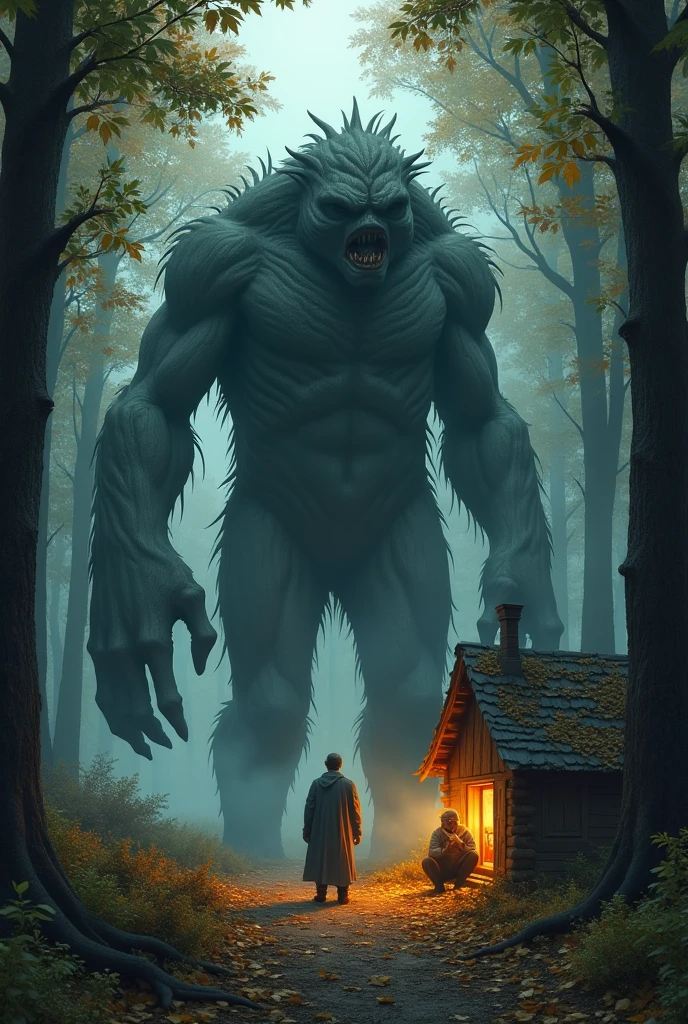 The creature's imposing figure slipped stealthily between the tall trees., His steps were muffled by the thick layer of fallen leaves that covered the ground.. As he approached the modest cabin, His heart was beating with a mixture of nervousness and hope.. I had spent long hours watching this family from a distance., And now he finally ventured to come into contact with one of its members..
Arriving at the threshold of the small house, The creature gazed reverently at the old man's hunched figure., sitting next to the crackling flames in the fireplace. His wrinkled face conveyed a serenity and wisdom that captivated the creature.. With slow and delicate movements, almost fearful, He approached the man, who, upon perceiving his presence, He raised his head with an expression of surprise, but without a trace of fear or rejection on his face.
"Who are you, My strange visitor?", The old man asked in a warm and welcoming voice., inviting the creature to approach.
Kneeling beside him, The creature made an effort to control his trembling voice and tell his story., his loneliness and his longing to find companionship and acceptance. To his amazement, The old man listened to him attentively and without judging his monstrous appearance., showing an understanding that the creature had never experienced.
"Do not worry, my friend", The old man replied, extending a wrinkled hand and placing it gently on the creature's arm. "I see beyond appearances and I can sense that you have a kind heart.."
A wave of relief and excitement washed over the creature., whose eyes sparkled with tears of happiness as she gently shook the old man's hand. for the first time, I felt that I had established a human bond, a connection that seemed to calm his tormented soul and restore his hope.