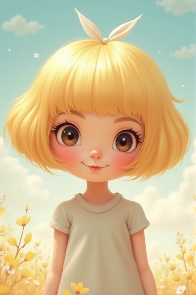 blonde bowl hair