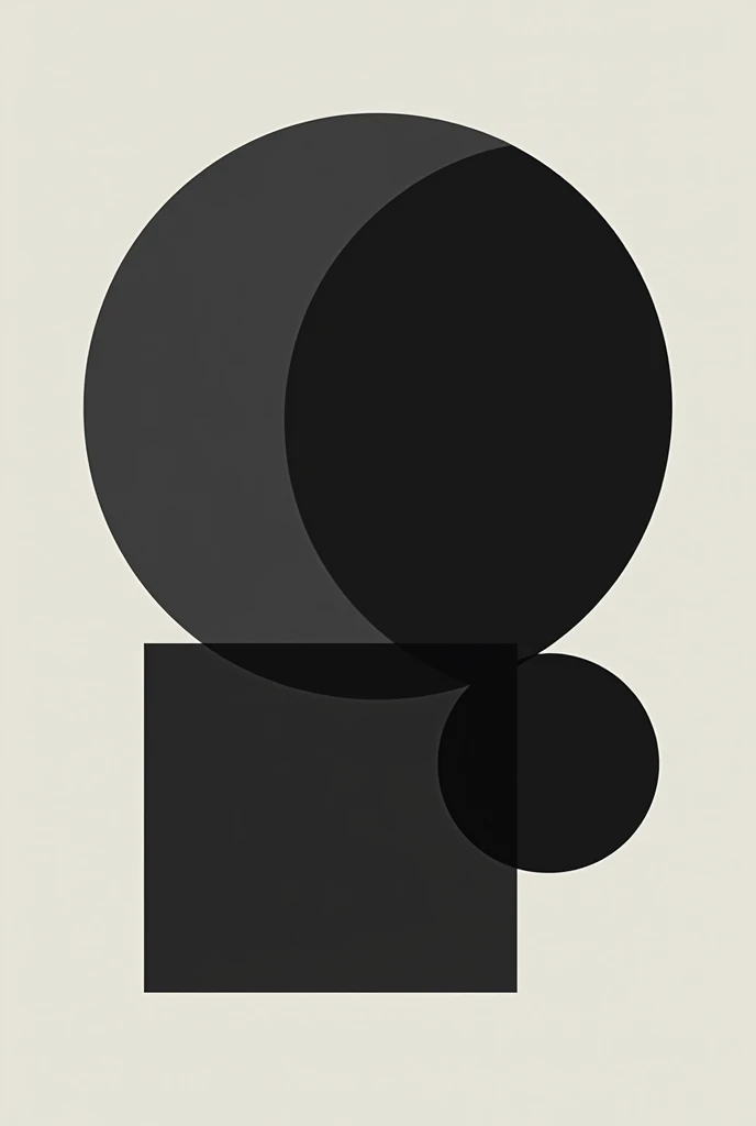 Create a simple circle and square matching image as it would be without lines only in black