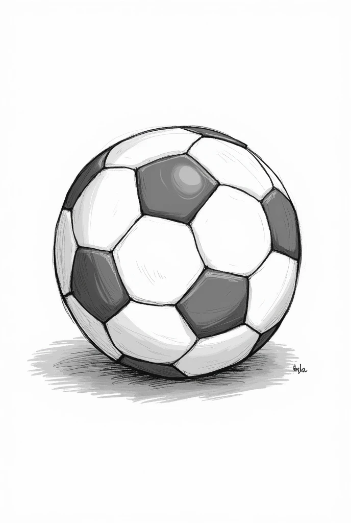 create a soccer ball that looks like a  diaper in a black and white drawing
         