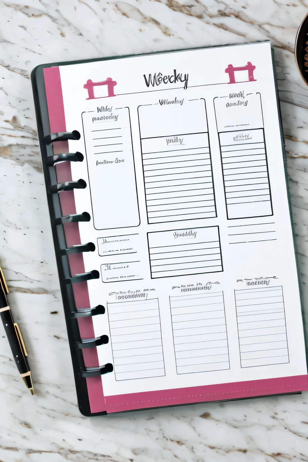 create a planner to plan your weekly meals