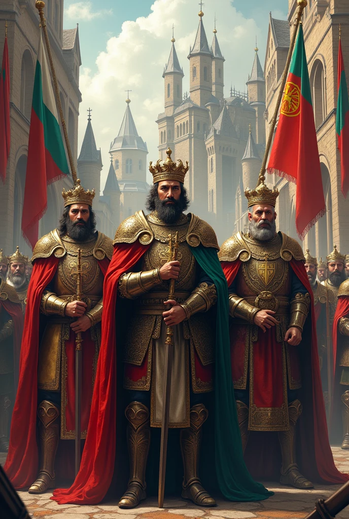 Bulgerian Macedonian Allayns , kings , Flags ,Medivle 