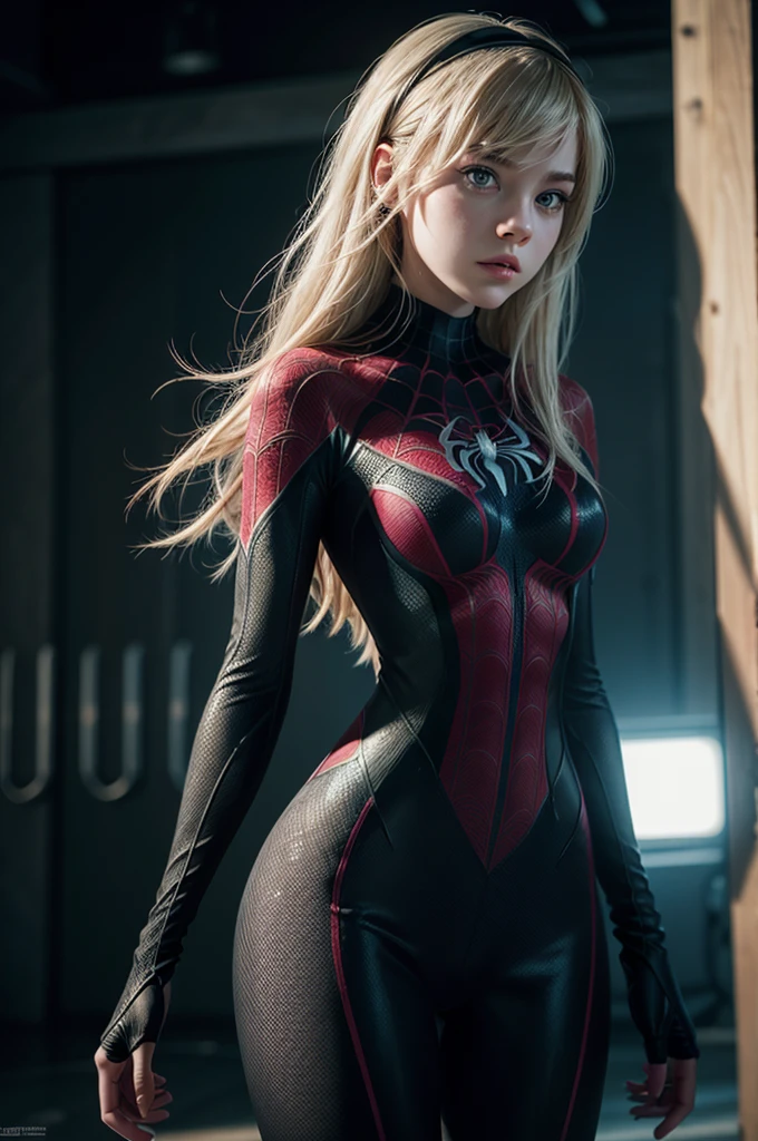 women, with spider suit gwen stacy, ultra realistic, ultra HD, 4k, detailed