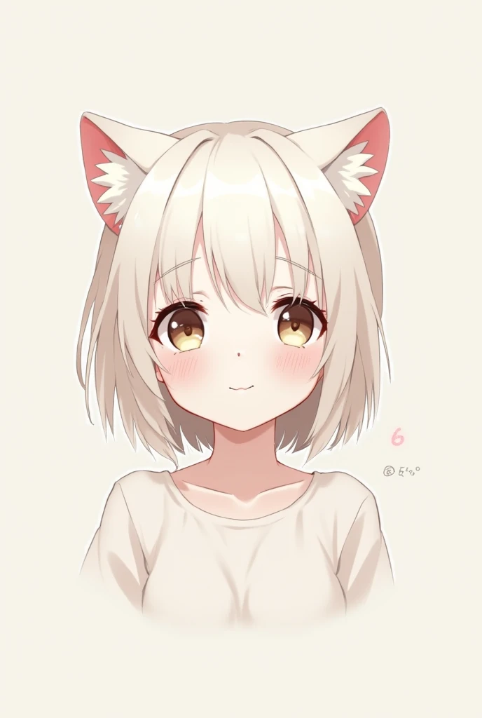 neko girl, white skin, clear image, sad eyes, small smilling, vagin