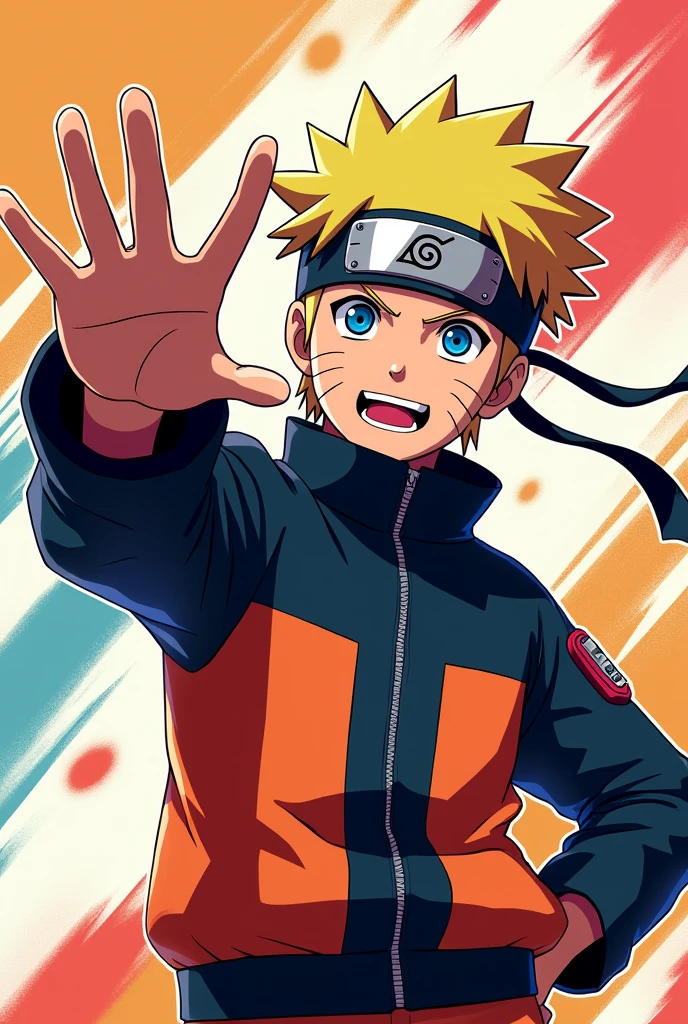 Naruto、Hold your hand in front、Stylish、An illustration