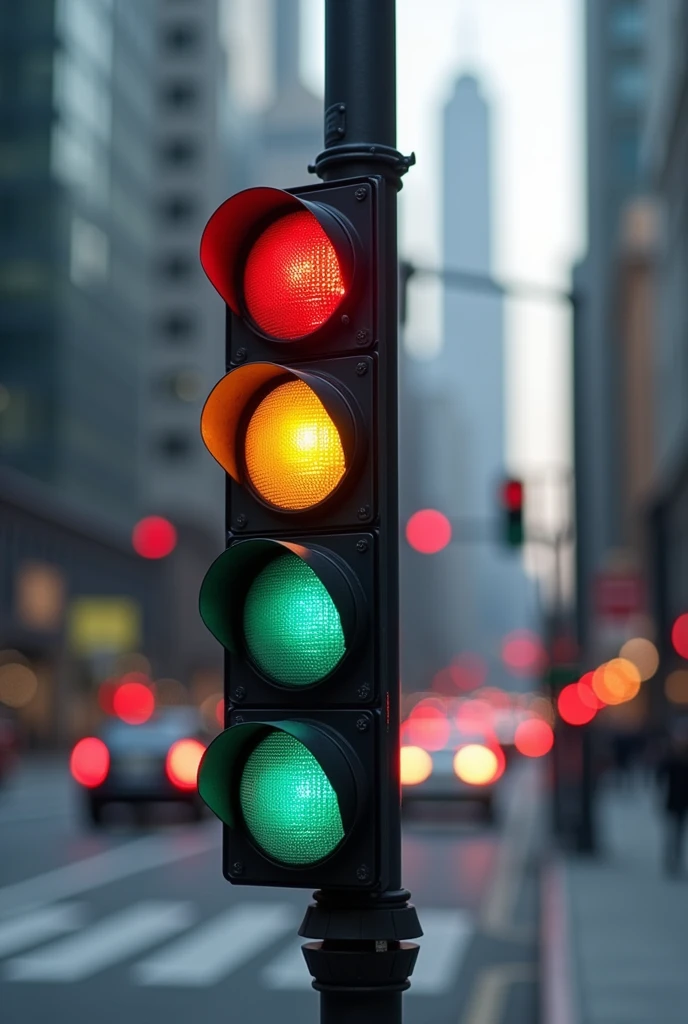 traffic light, 3 color red, yellow, green, green light its Class I(Low risk), yellow light Class II(Medium risk), red light Class 3 (Big risk).