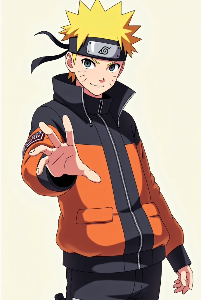 Naruto、Hold your hand in front、Stylish、An illustration、cool、smile