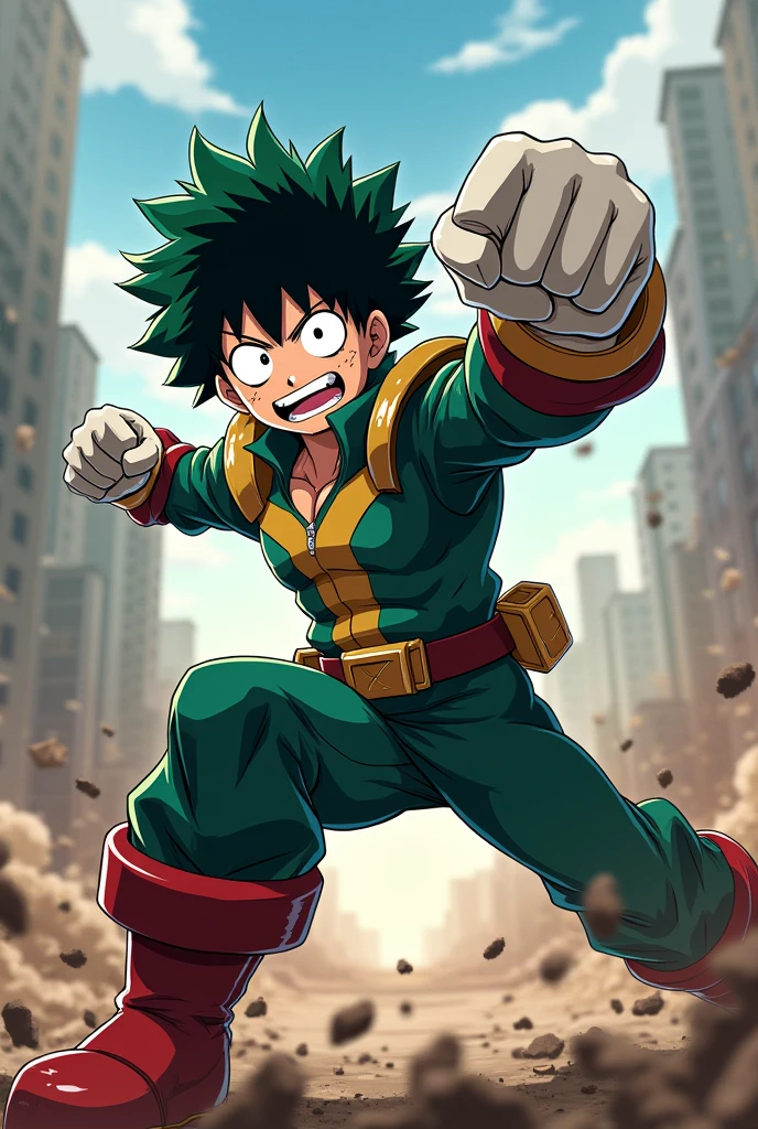 Recreate image of izuku midoriya using detroit smash